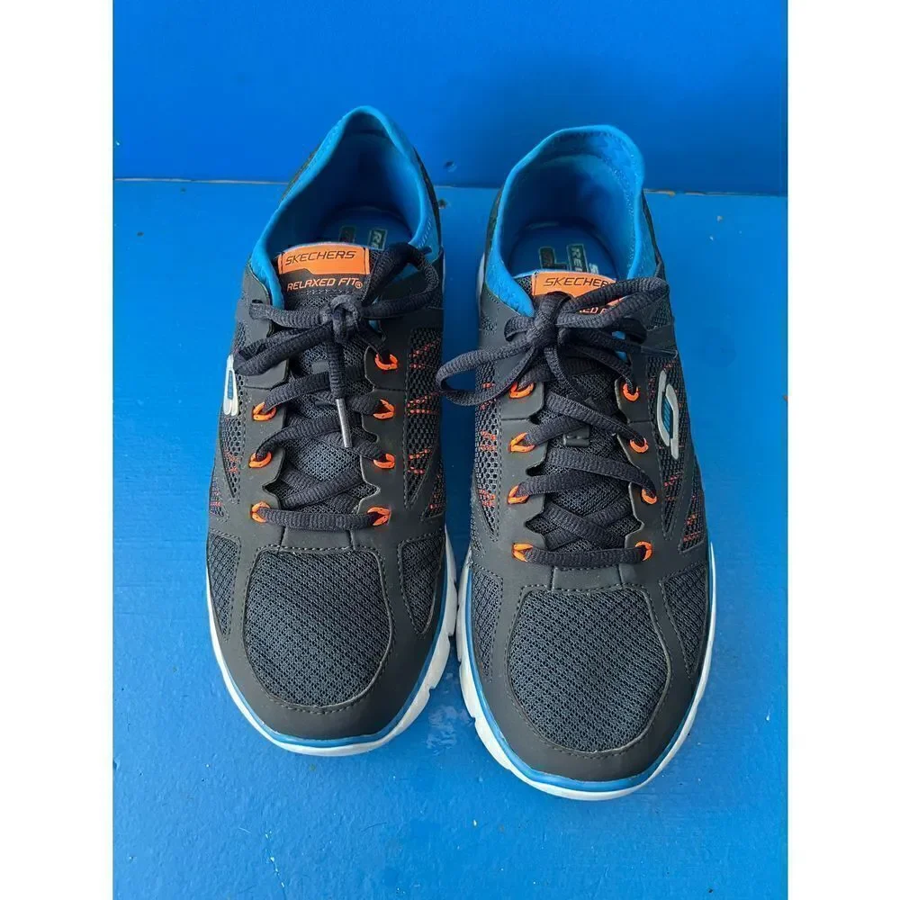 Skechers Relaxed Fit Skech Flex Memory Foam Men's Sneakers Size 9.5  Navy/Blue